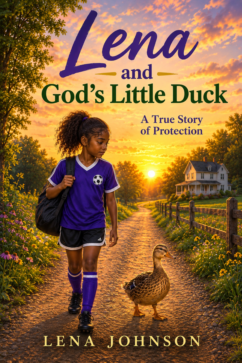 Lena and God’s Little Duck (Print)Ages 5-9        After a late soccer practice leaves Lena walking home alone through the woods, a little brown duck becomes an unexpected reminder that she is never truly alone.